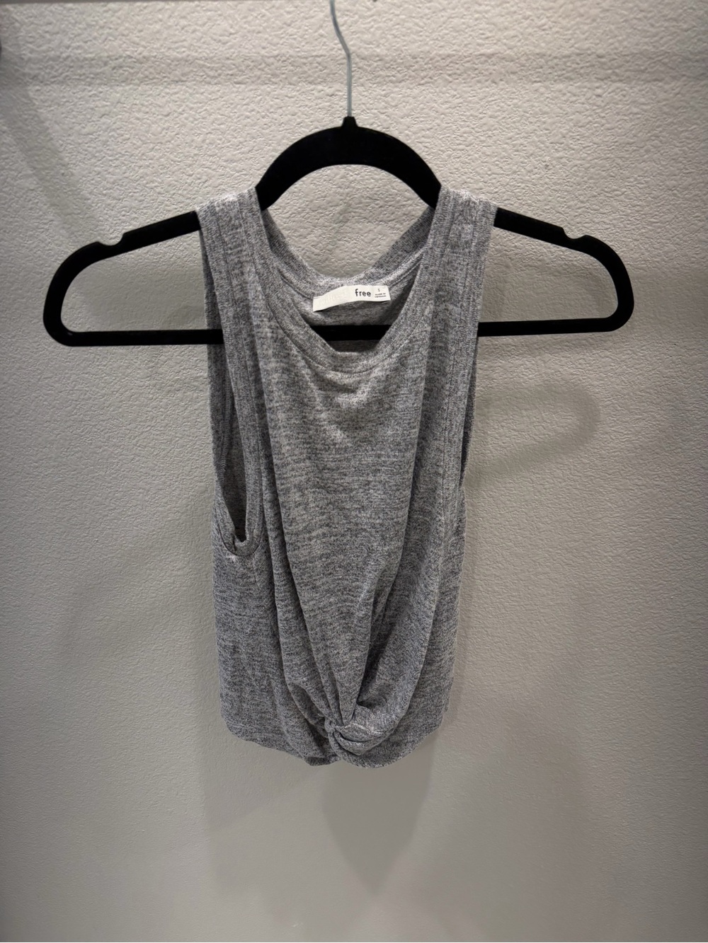 Wilfred Gray Twist-Front sweater Ribbed Tank